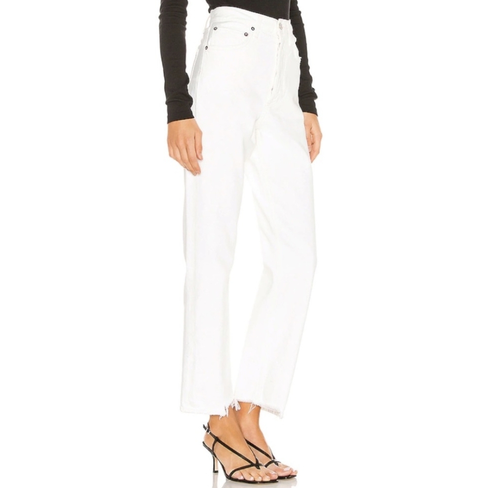 AGOLDE 90's Loose Jeans Mid Rise Straight Leg Candid White 24